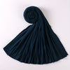 Long Jersey Hijab - Lightweight Breathable Solid Scarf, Windproof Elegant Shawl for Women