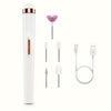 Portable Electric Nail Drill with 5 Drill Bits – USB Rechargeable Nail File with LED Light & Adjustable Speed for Manicure