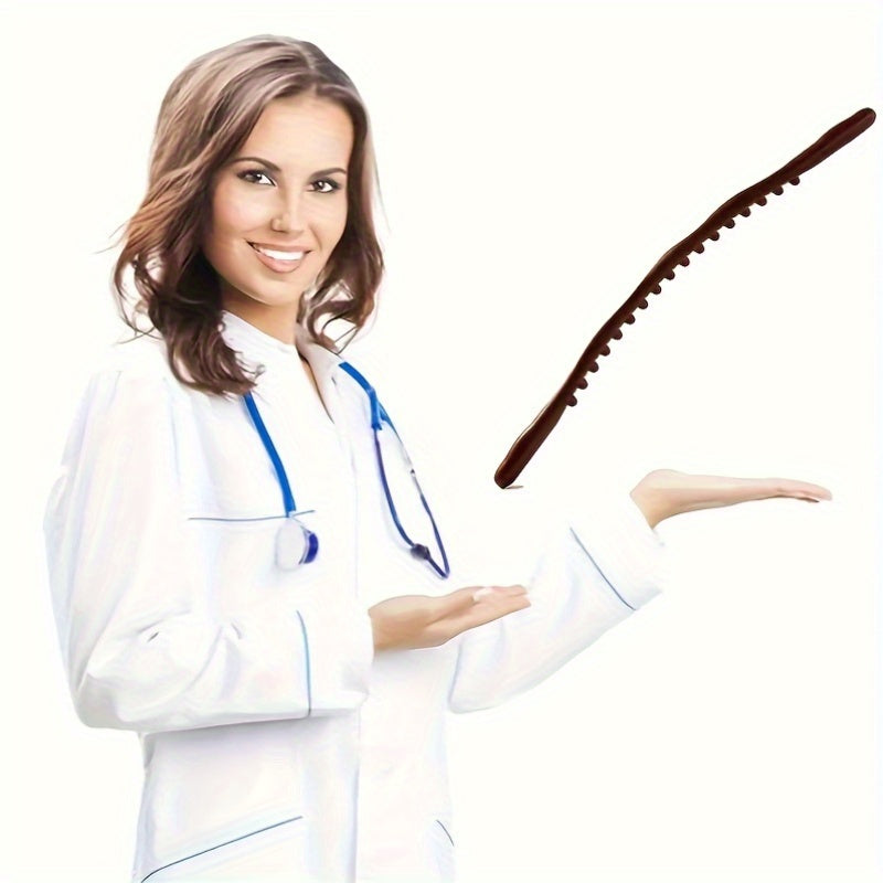 19-Bead Meridian Rolling Massage Stick — Manual Neck, Back & Abdominal Body Massager