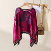 Bohemian Lightweight Breathable Pullover Shawl, 42.1 in (107 cm) Printed Square Scarf, Boho Beach & Evening Wrap