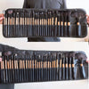32-Piece Professional Makeup Brush Set – Nylon Bristles, Resin Handles | Foundation, Blush, Eyeshadow Brushes, Portable Travel Kit (Light Beige)