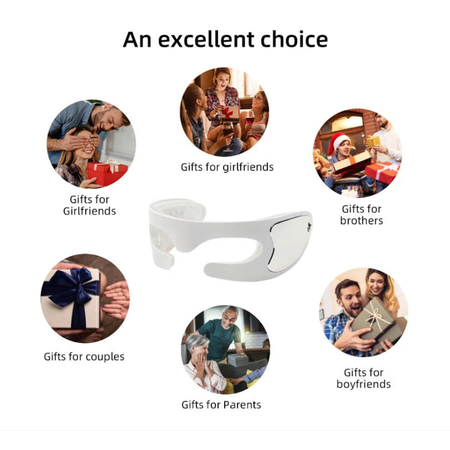 Smart Eye Massager with 36 LED Lights — Heat & Vibration, 3-Level Adjustable USB Eye Spa for Home, Office & Travel