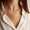 18K Gold Plated Stainless Steel Initial Necklace – Minimalist A-Z Letter Pendant Collarbone Chain for Women