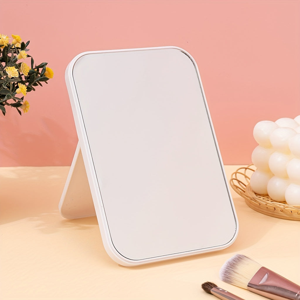 Portable Folding Desktop Makeup Mirror - Princess-Style Compact Vanity for Travel & Dorms, Perfect Women's Gift