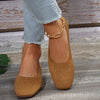 Women's Square Toe Knit Ballet Flats, Breathable Slip-On Soft Sole Casual Shoes