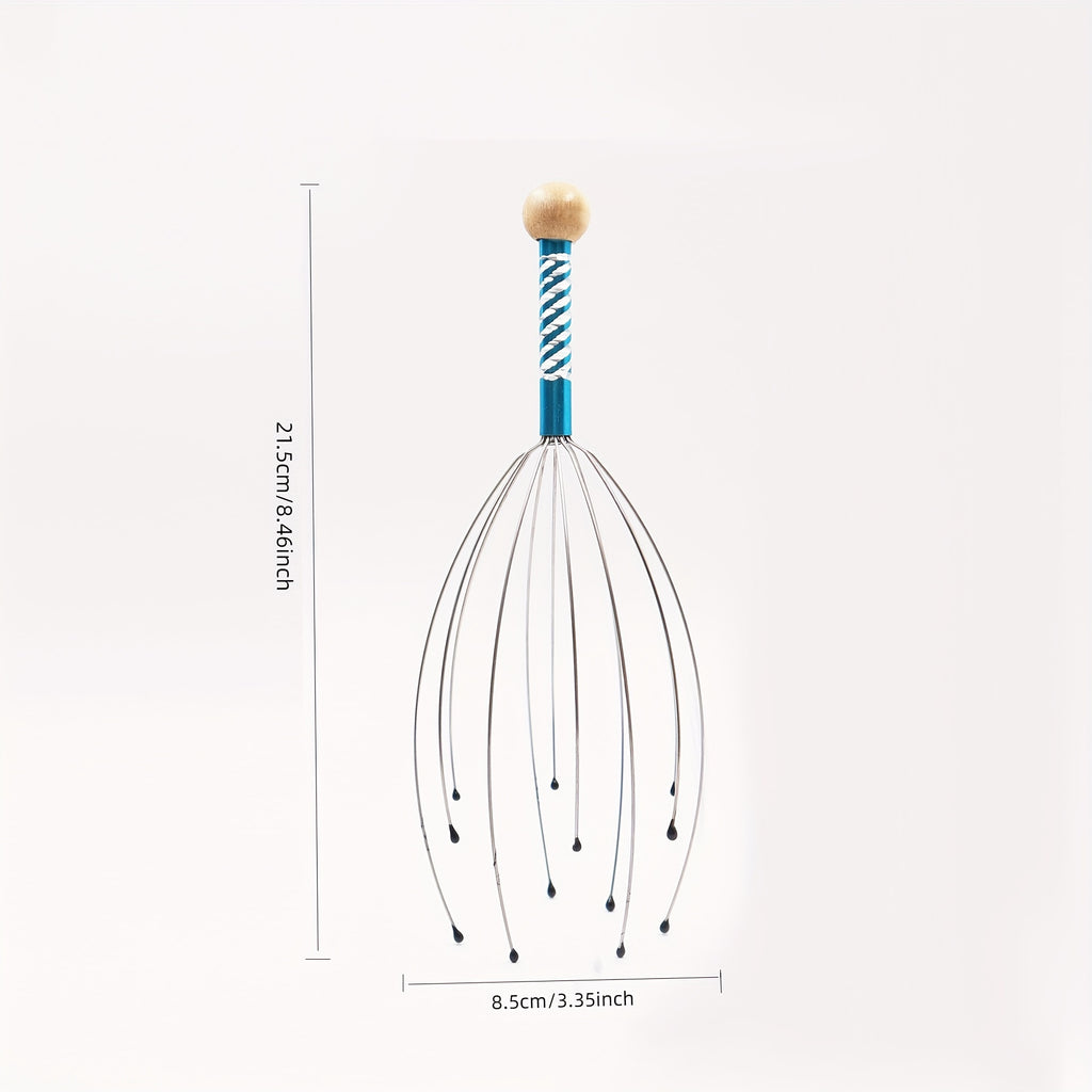 Octopus Head Massager Scalp Scratcher - Stainless Steel Head Scratching Claw Massage Tool