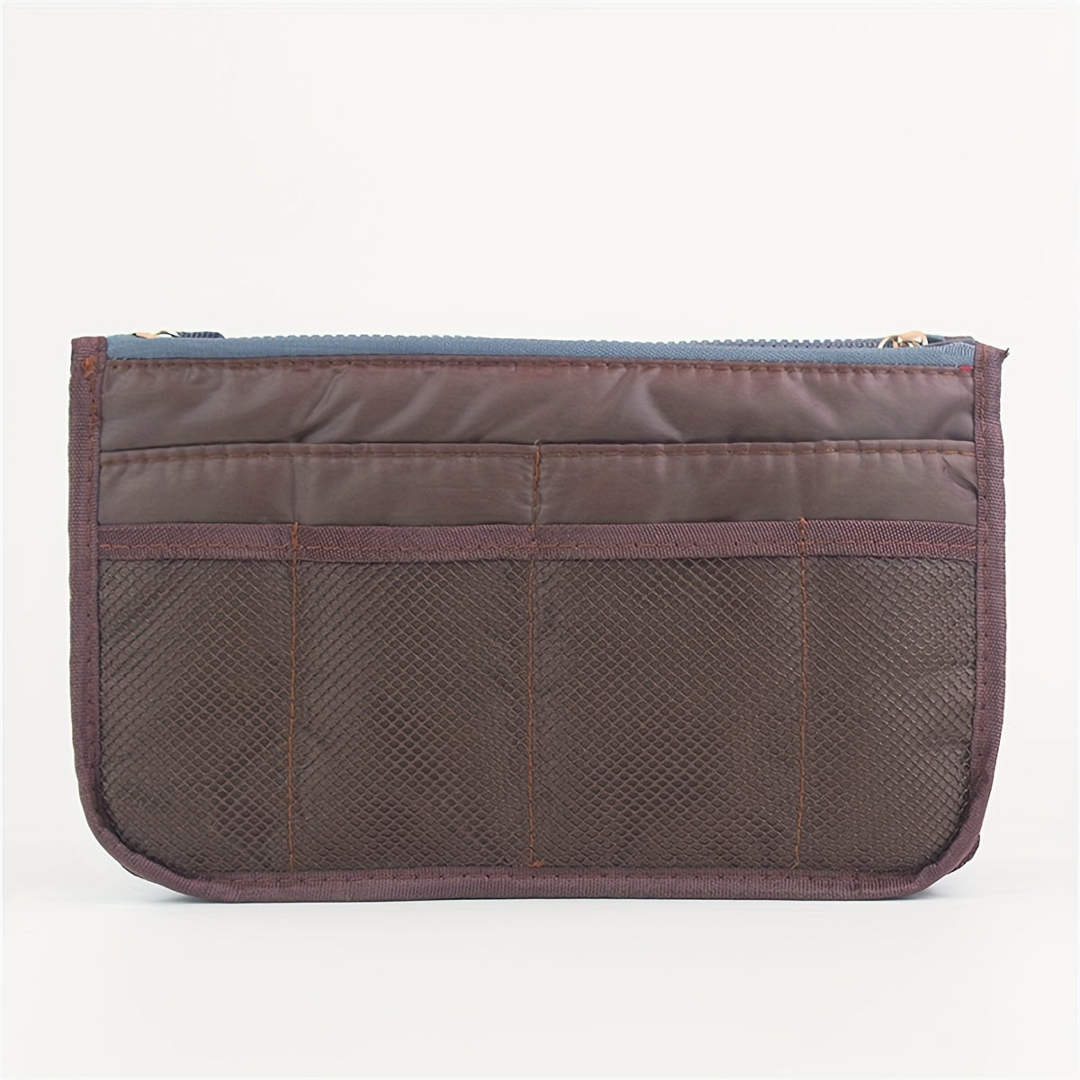 Foldable Double-Layer Makeup Bag & Travel Organizer - Large Capacity Zippered Toiletry Pouch