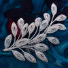 Handmade Rhinestone Bridal Headpiece – Leaf Chain Hair Vine for Weddings & Parties