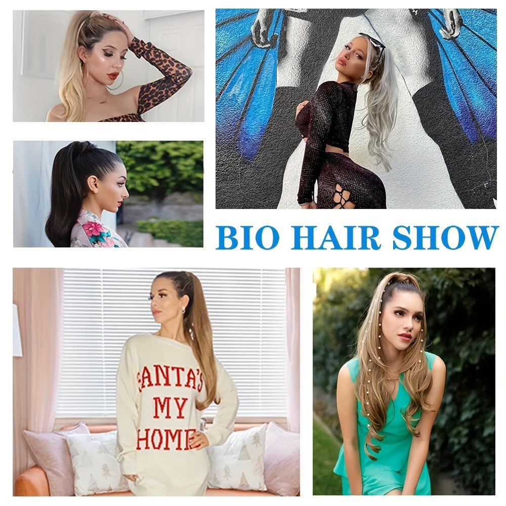 32-Inch (81 cm) Wrap-Around Curly Wavy Ponytail Extension Long Flexible Hairpiece for Women