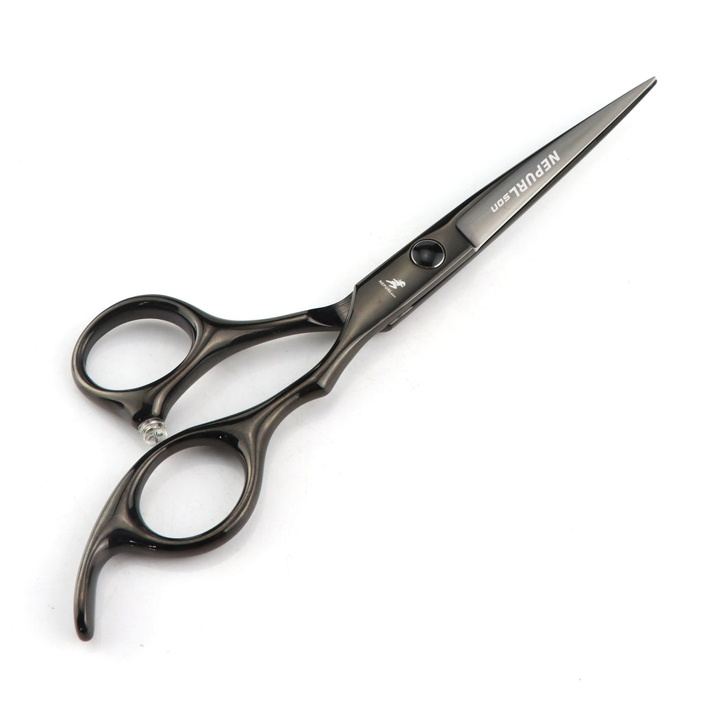 NEPURLSON Professional Haircut Scissors - 6.0" (15.2 cm), 6.5" (16.5 cm), 7.0" (17.8 cm) Pointed Tail Right-Handed Texturizing Barber Shears for Men & Women