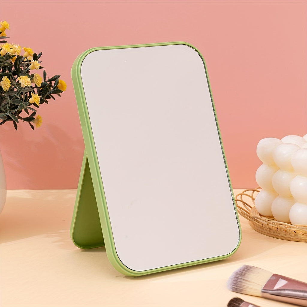 Portable Folding Desktop Makeup Mirror - Princess-Style Compact Vanity for Travel & Dorms, Perfect Women's Gift