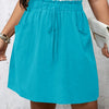 Plus Size A-Line Short Skirt in Turquoise (Mint Green) with Pockets, Structured Waist, Wrinkle-Resistant and Machine Washable for Office & Casual