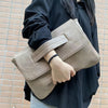 Women's Faux Leather Envelope Clutch Bag – Large Capacity Flap Handbag