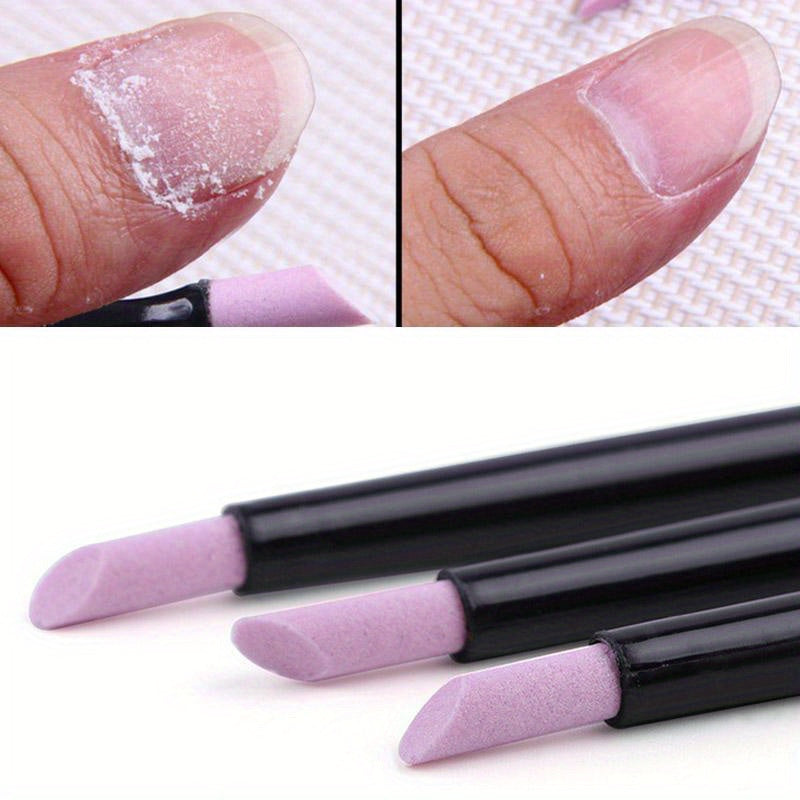 Quartz Cuticle Pusher Pen – Pinkish-Purple Quartz Nail Care Tool, Odorless Easy-Grip Cuticle Remover for Manicure & Pedicure