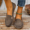 Women's Metal-Trim Loafers - Casual Slip-On Flat Shoes, Lightweight Comfortable