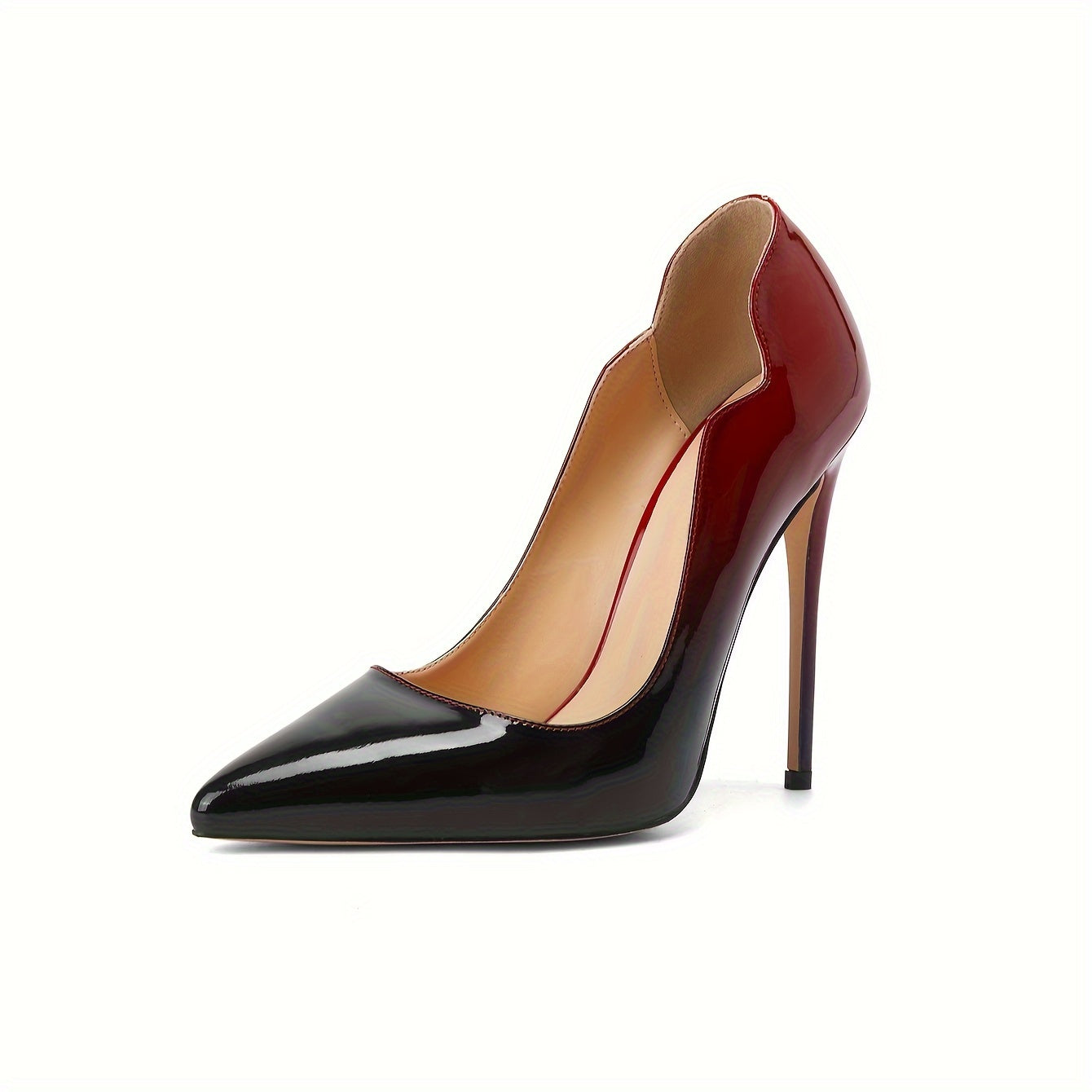 Women's Gradient D'Orsay Stiletto Pumps — Pointed Toe Slip-On Heels for Evening, Party & Formal