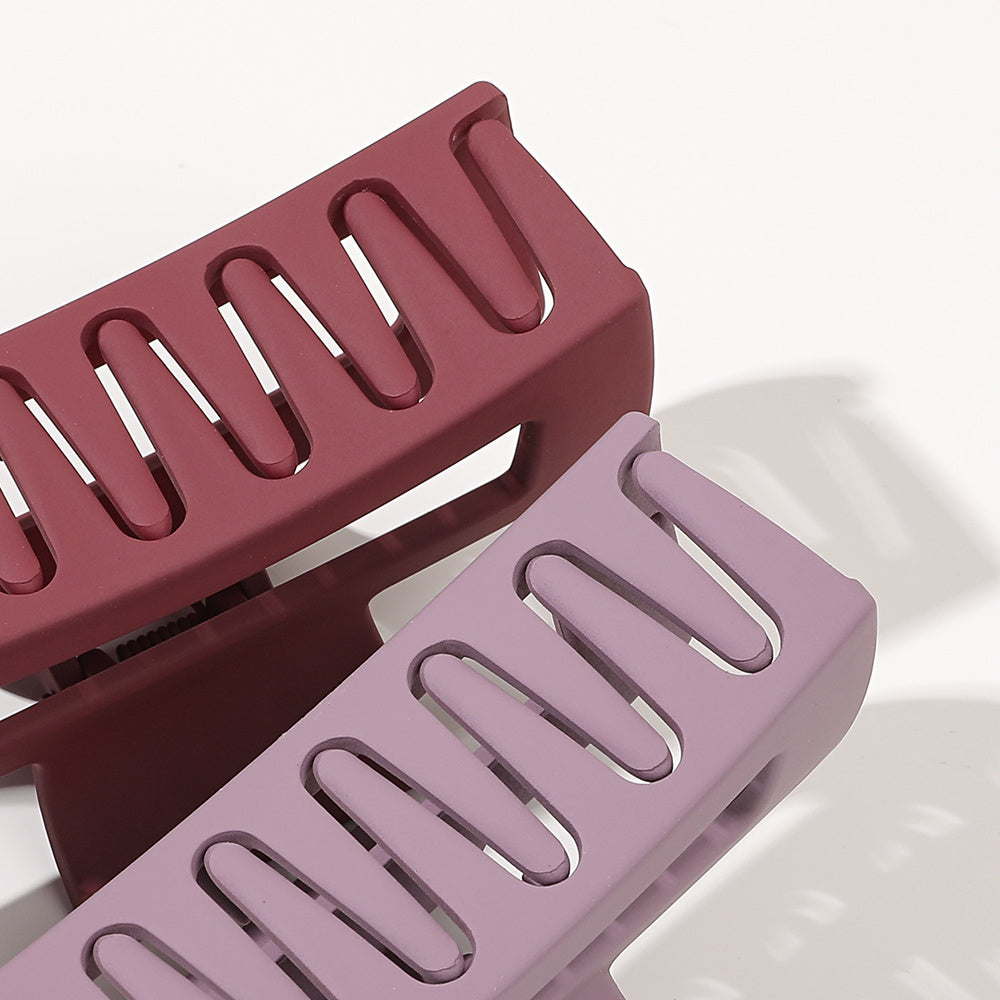 4-Pack Medium Matte Hair Claw Clips for Women - Strong Hold Non-Slip Rectangle Jaw Clips for Thick and Thin Hair