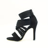 Women's Stiletto Heeled Sandals - Peep Toe Dress Pumps with Back Zipper