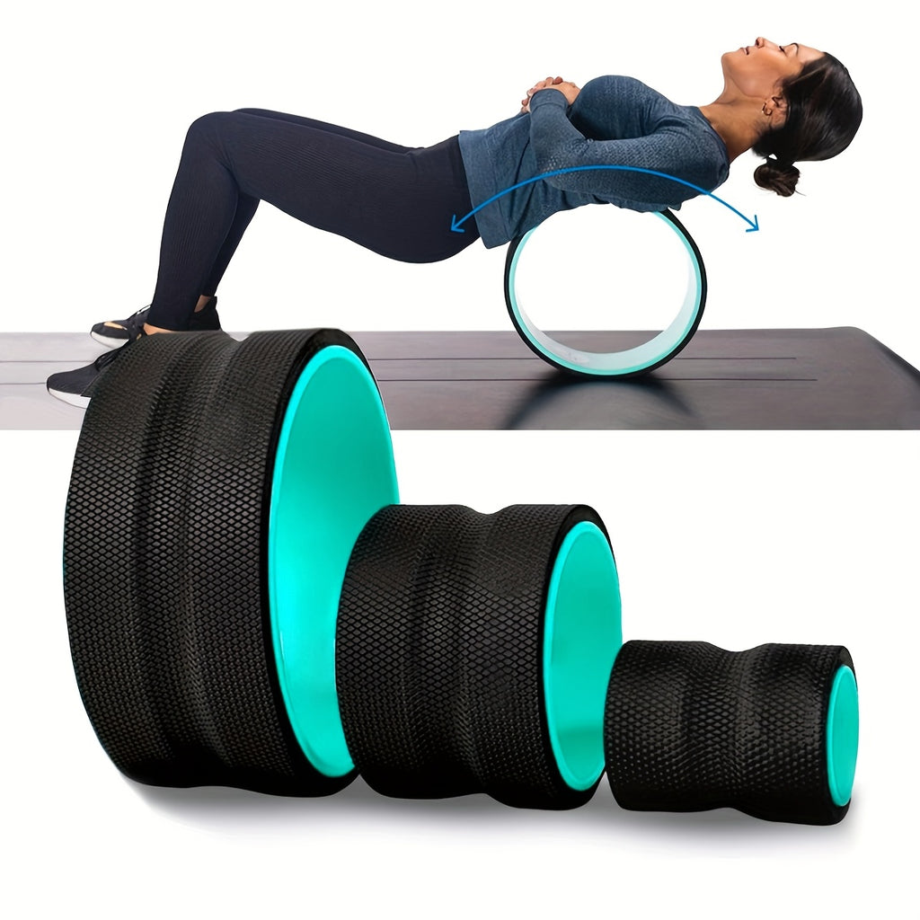 3-Piece Massage & Stretching Wheel Set for Back, Neck & Feet - Full-Body Relaxation