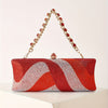 Sparkling Rhinestone Petite Evening Clutch with Detachable Wrist Strap & Long Chain