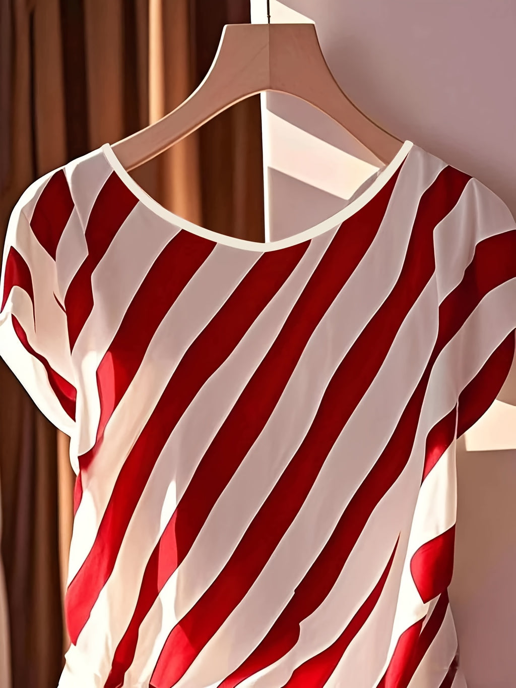 Women's French-Inspired Sleeveless Bow Blouse – Semi-Sheer Striped Crew-Neck Top for Spring, Summer & Fall
