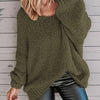 Plus Size Crew Neck Knit Sweater - Casual Long Sleeve Pullover for Fall and Winter, Women's