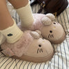 Women's Cozy Plush Bow Indoor Slippers - Soft Fleece Lining, EVA Sole, Machine Washable, Cute Cartoon Design