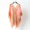 Women's Turquoise Jacquard Scarf Shawl – Large Square Lightweight Breathable Beach Cover-Up & Multiway Long Wrap Poncho