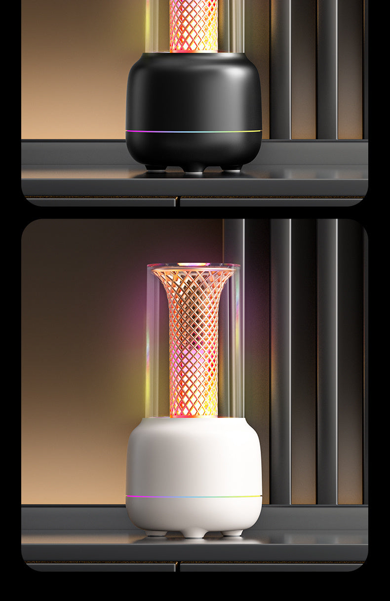 USB Desktop Humidifier & Aromatherapy Diffuser with Timer and Colorful Ambient LED Light for Home & Office