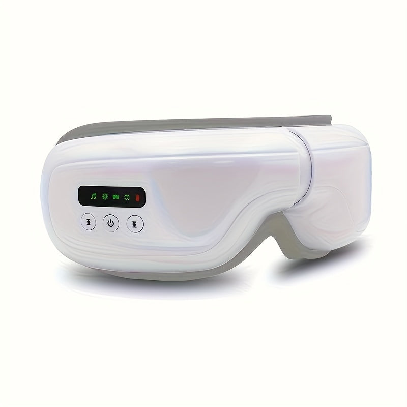 Portable Eye Massager with Heat & Music – USB-Powered Smart Eye Mask for Puffiness, Relaxation & Sleep, Ideal Gift for Women & Seniors