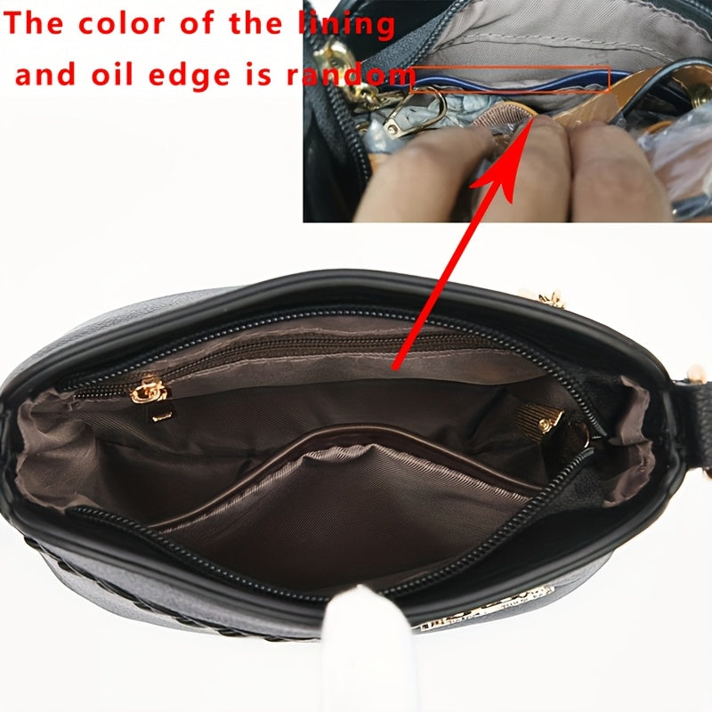 Elegant Women's Small Bucket Shoulder Bag, Lightweight Crossbody for Travel & Shopping