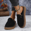 Women's Slip-On Loafers — Soft PU Upper, Thick Rubber Sole & Comfortable Ankle Strap — All-Season Casual & Formal Shoes