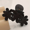 Bohemian Flower Hair Claw Clip - Solid Color Plastic Ponytail Hair Clip for Women