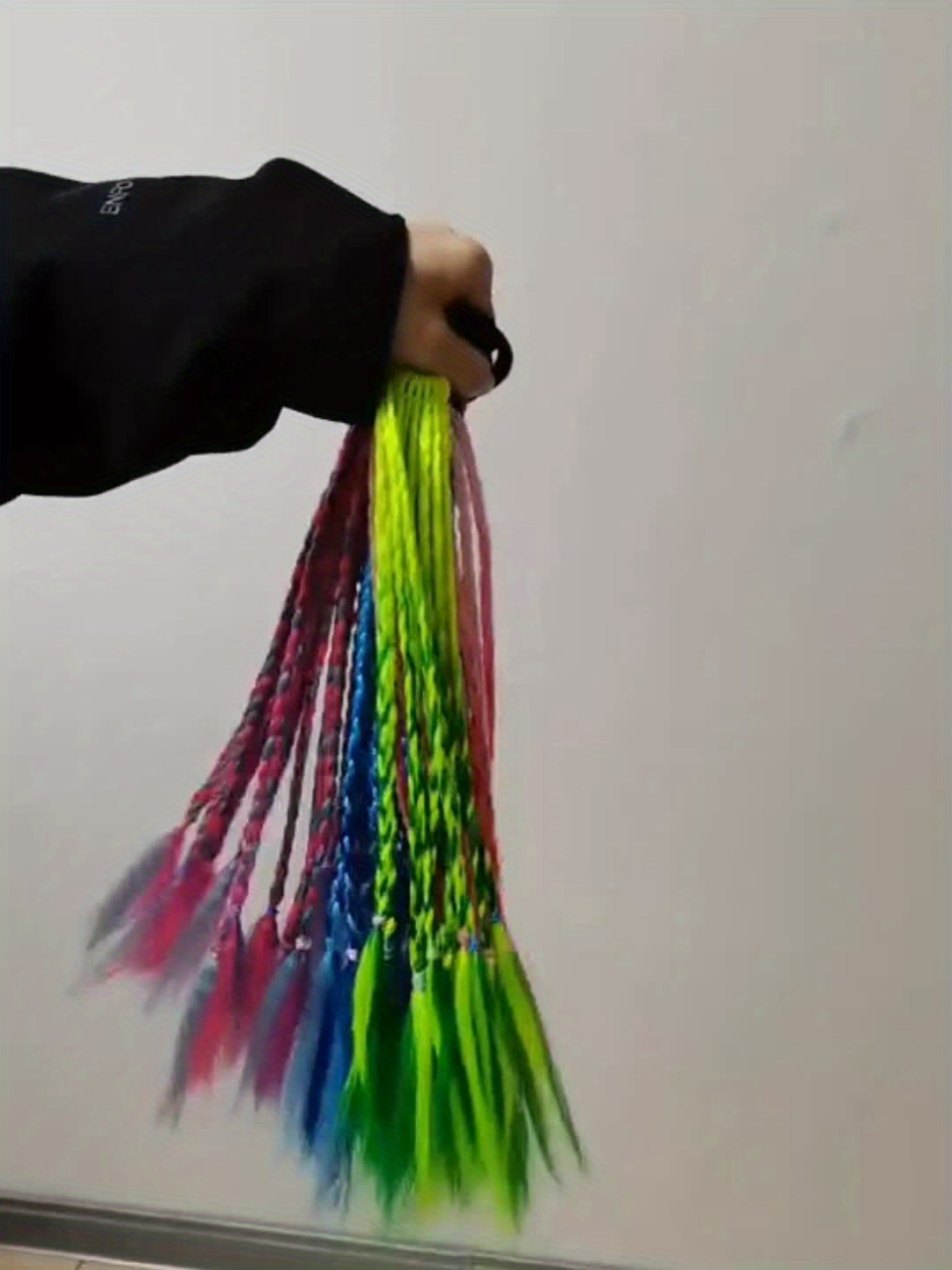 Set of 12 Clip-In Pastel Hair Extensions – Heat-Resistant Synthetic, No-Glue Easy Clips for Ponytails, Braids & Cosplay (Pink Blue Purple Teal)