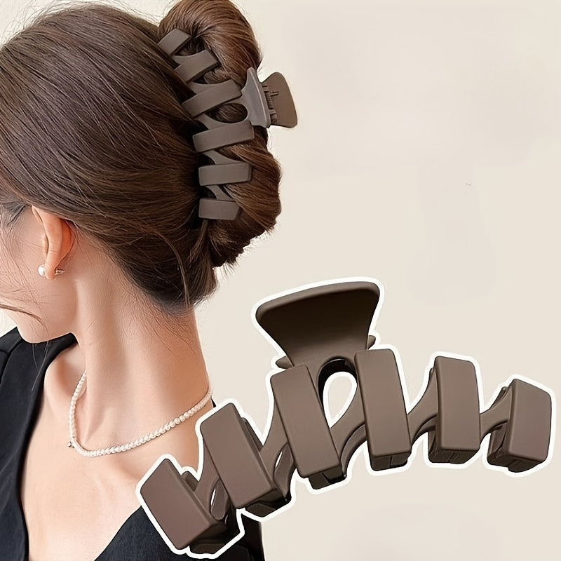 5-Pack Large Acrylic Hair Claw Clips for Thick Hair, Shark Clip Set for Updos Buns & Ponytails, Minimalist Elegant Hair Accessories