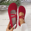 Women's Spring Retro Slip-On Mesh Loafers, Breathable Mom Shoes with Soft Anti-Slip Sole