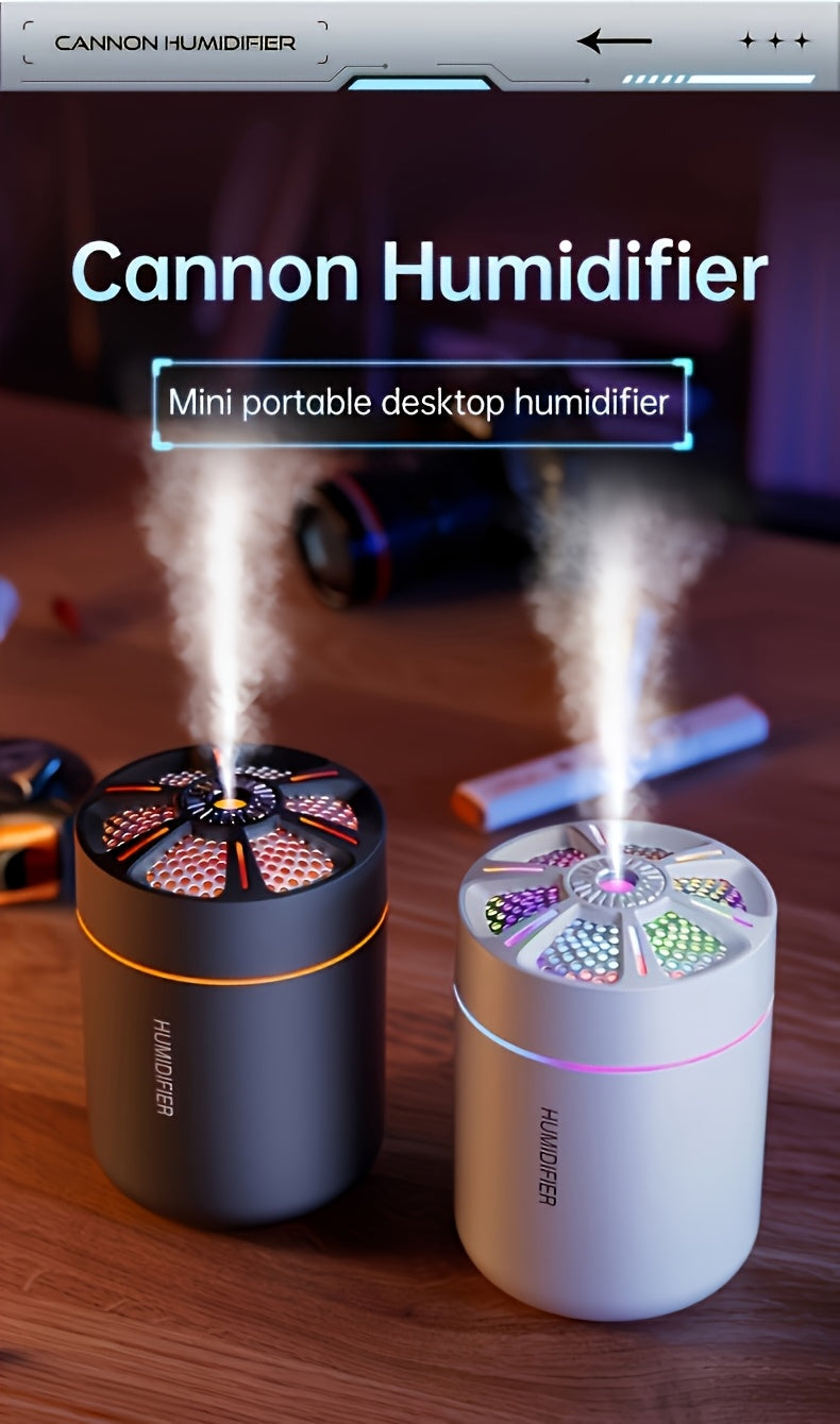 180ml (6.1 fl oz) Mini USB Humidifier & Aromatherapy Diffuser – Quiet Portable Cool Mist for Home, Bedroom & Car, Durable Plastic