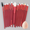 20-Piece Hypoallergenic Makeup Brush Set – Nylon Bristles Palm Brushes for Foundation, Blush, Eyeshadow, Brows & Lips, ABS Handle Travel Kit