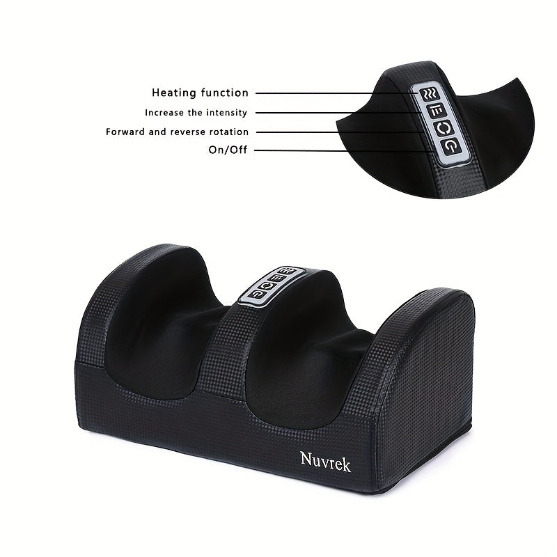 Nuvrek Foot Massager with Heat – Deep-Kneading Foot Spa for Circulation & Relaxation, Plug-In Gift