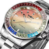 Iced-Out Women's Automatic Skeleton Watch – Luminous Alloy Bracelet Bling Luxury Wristwatch