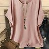 Women's Casual Summer Blouse – Crew Neck Short Sleeve Loose Fit Beach & Vacation Top