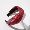 Braided Knotted Wide Headband - PU Leather Nonslip Boho Hairband for Women