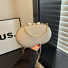 Glitter Beaded Evening Clutch for Women – Sparkling PVC Handbag with Gold-Tone Chain Strap for Weddings, Parties & Galas