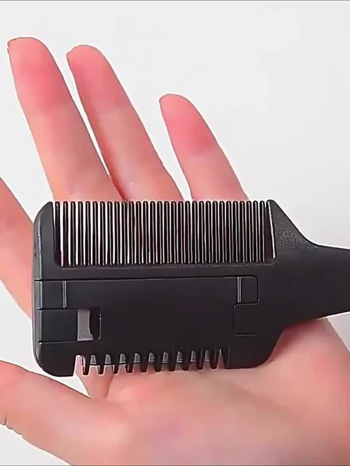 Salon-Grade Hair Thinning Comb with Razor Blade for Trimming & Styling