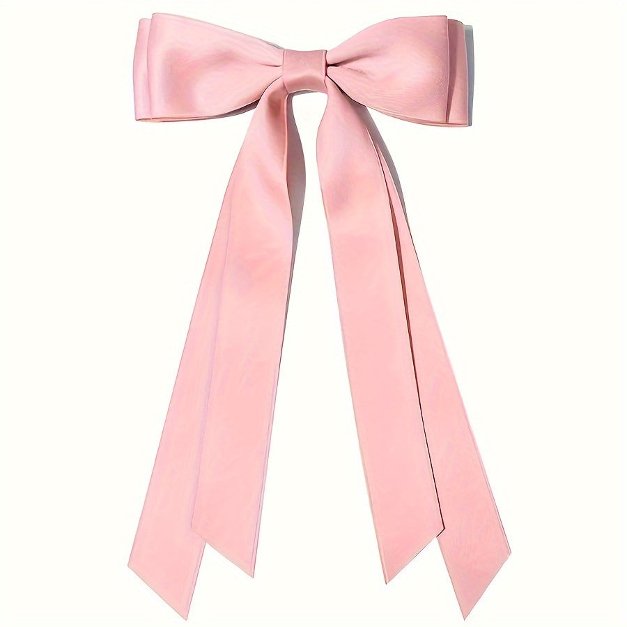 4-Pack Double-Layer Ribbon Bow Hair Clips for Women - Elegant Ballet-Inspired Hair Accessories