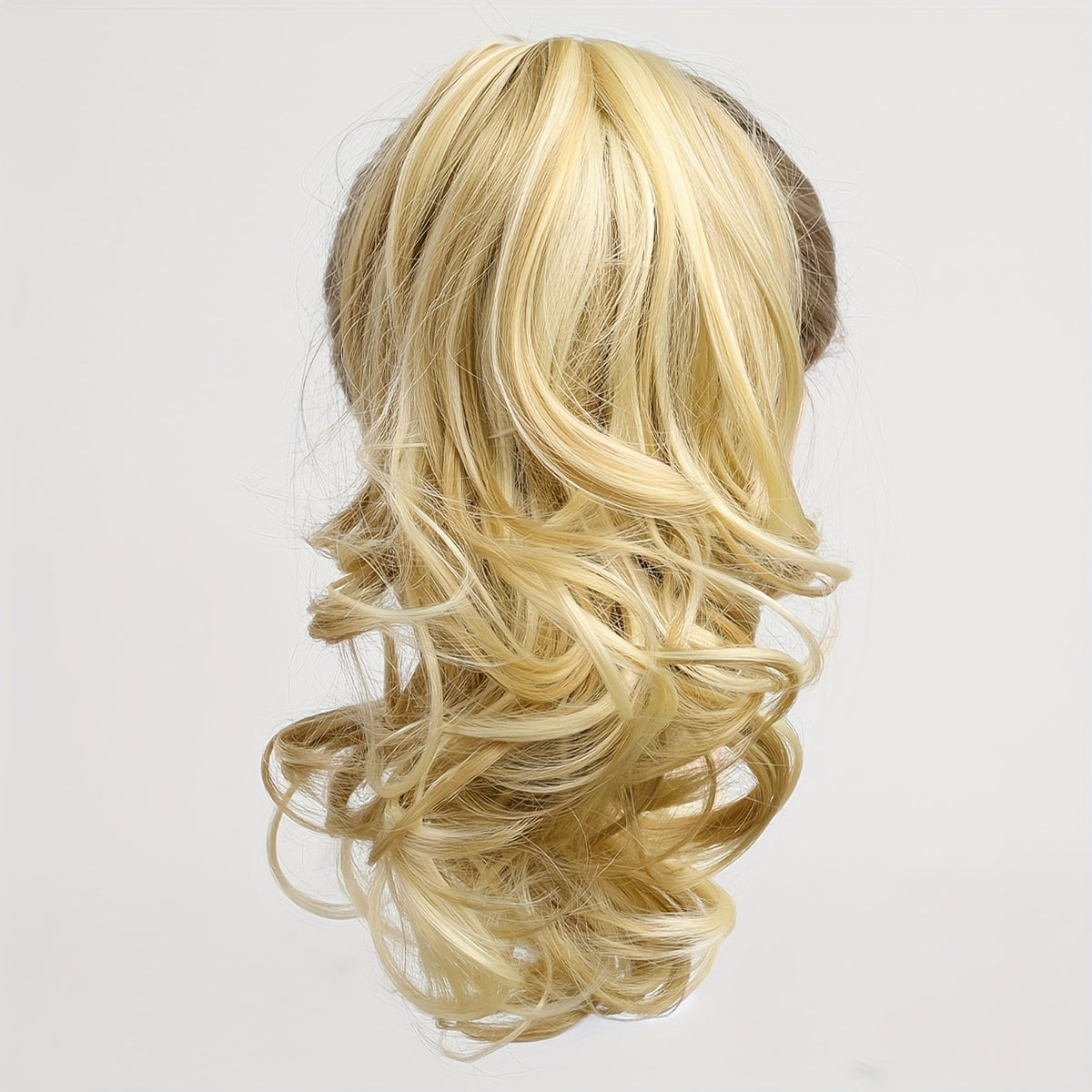 12-Inch (30 cm) Voluminous Loose Wave Synthetic Ponytail Wig – Heat-Resistant Claw Clip, Blonde & Multi-Color Options