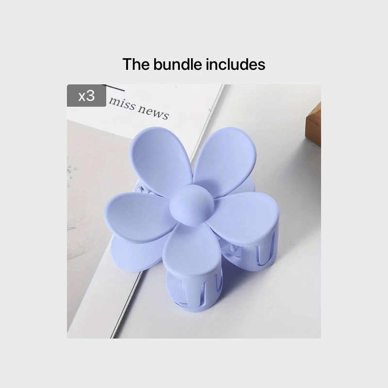 Flower Frosted Candy Hair Claw Clip – Non-Slip Strong Hold Jaw Clip for Women & Girls