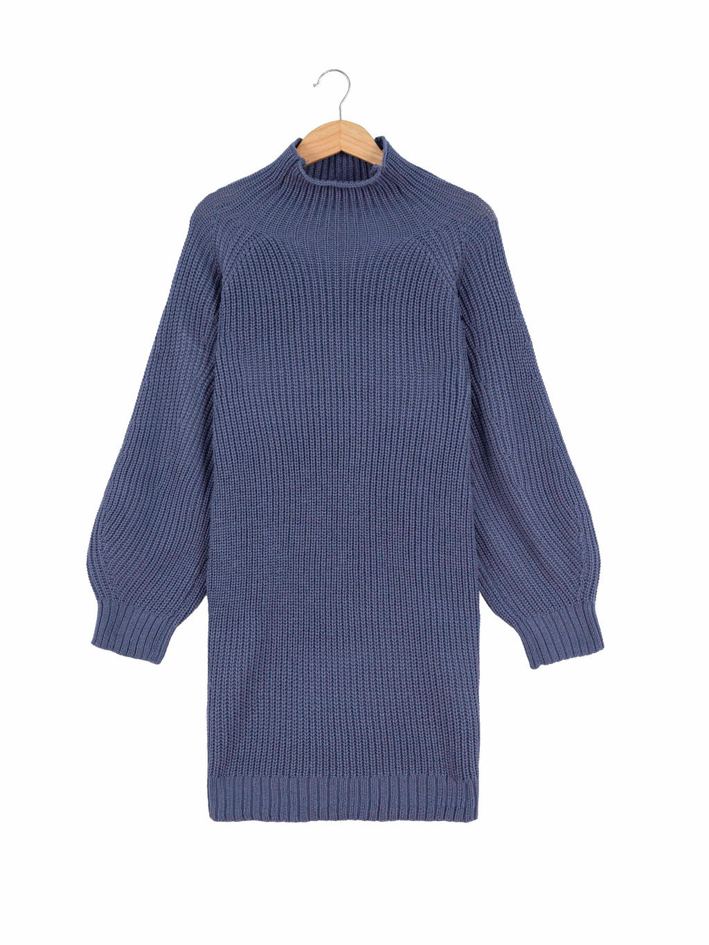 Plus Size Women's High Neck Casual Dress – 100% Acrylic Stretch Knit, Machine Washable