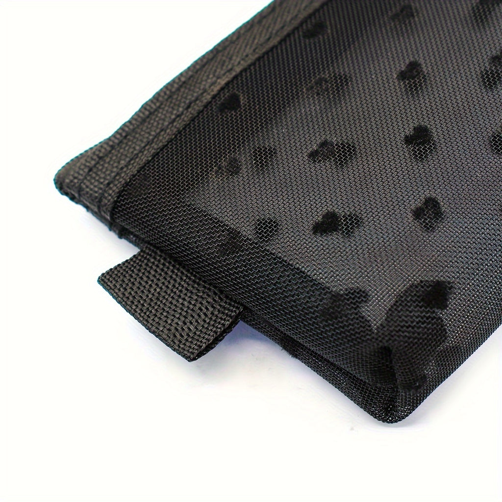 Women's Clear Travel Makeup Organizer Bag - Mesh Cosmetic & Toiletry Pouch with Heart Design & Brush Holder