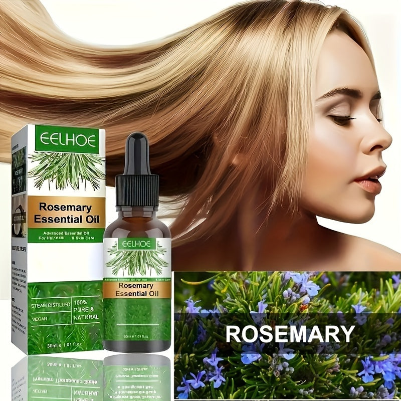 Rosemary Hair Oil 30ml (1.01 fl oz) – Lightweight Long-Lasting Hair Serum with Plant Squalane